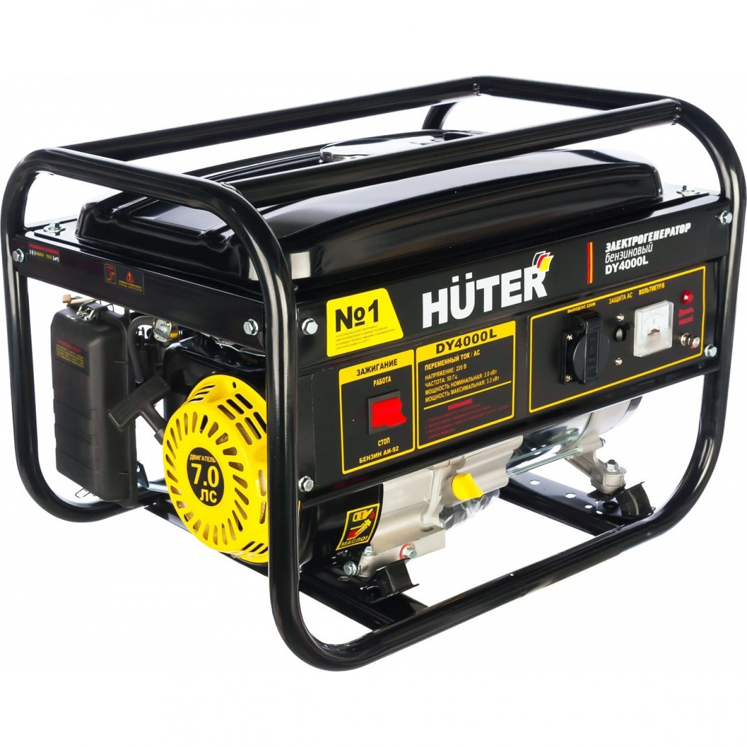 HUTER DY4000L 64/1/21. Купить Портативный бензогенератор на Официальном  Сайте HUTER в России.